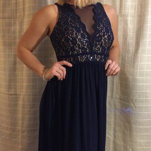 Navy Blue Gown NWT "The Dress!!"